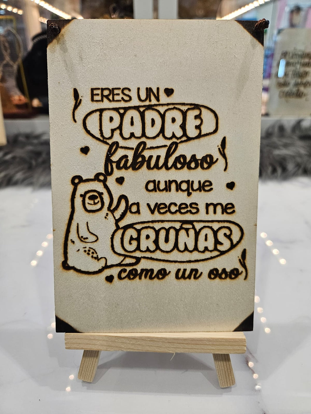 PARA PAPA Placa Grabada En Madera 6