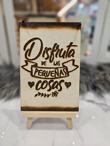 Placa Grabada En Madera 6"x 4"