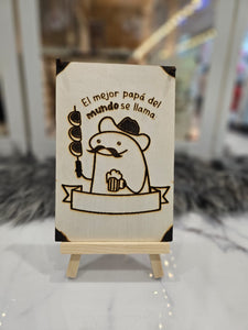 PARA PAPA Placa Grabada En Madera 6"x 4"