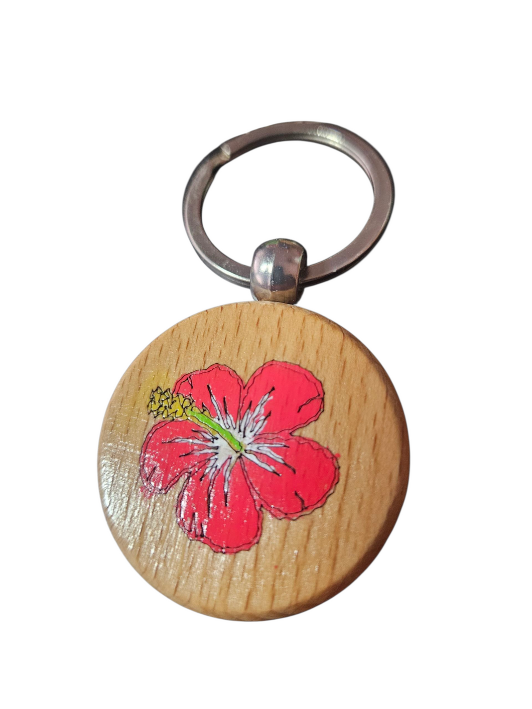 Llaveros En Madera Pintados (Amapola)