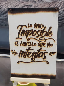 Placa Grabada En Madera 6"x 4"