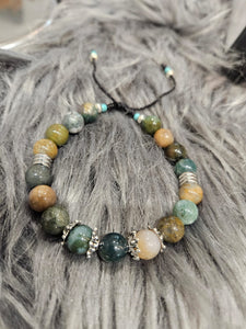 Pulsera Con Piedras Semi Preciosas *Ocean Jasper*