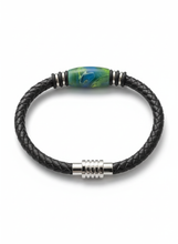 Load image into Gallery viewer, Pulseras De Cuero Genuino Y Resina (WUD)

