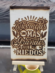 Placa Grabada En Madera 6"x 4"