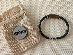 Pulseras De Cuero Y Madera (WUD)