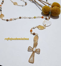 Load image into Gallery viewer, Rosarios En Alambre Wire Wrapping Citrina
